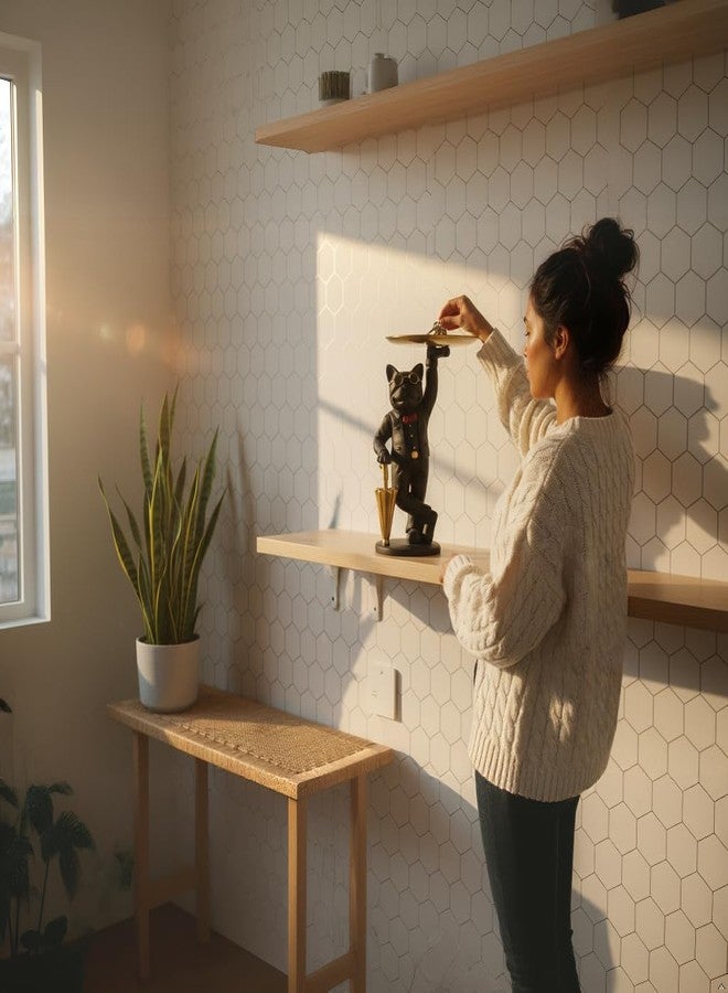 SkyKey حامل مفاتيح بتصميم كلب بولدوغ أنيق من سكاي كي - قطعة ديكور سوداء أنيقة للمنزل والمطبخ وغرفة النوم والمكتب | منظم مفاتيح مزخرف | 10 بوصة - Image 2