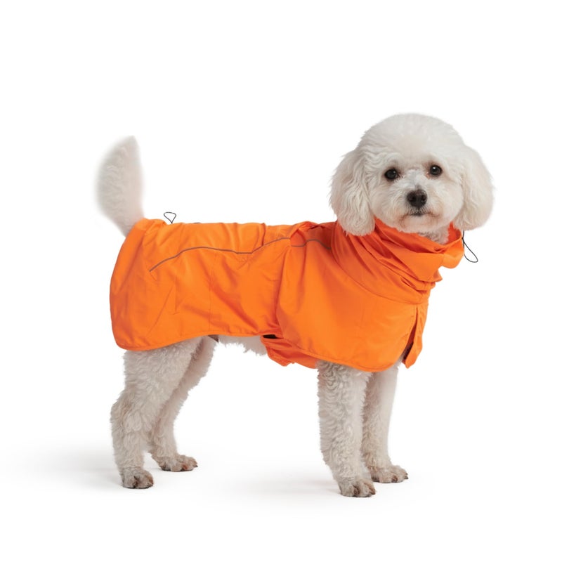Spark Paws Dog Raincoat, Waterproof Windproof Rain Jacket, for Small Medium Large Extra Large Dogs, Reflective Breathable Full-Body Coverage Dry Suit - Orange - S - Image 1