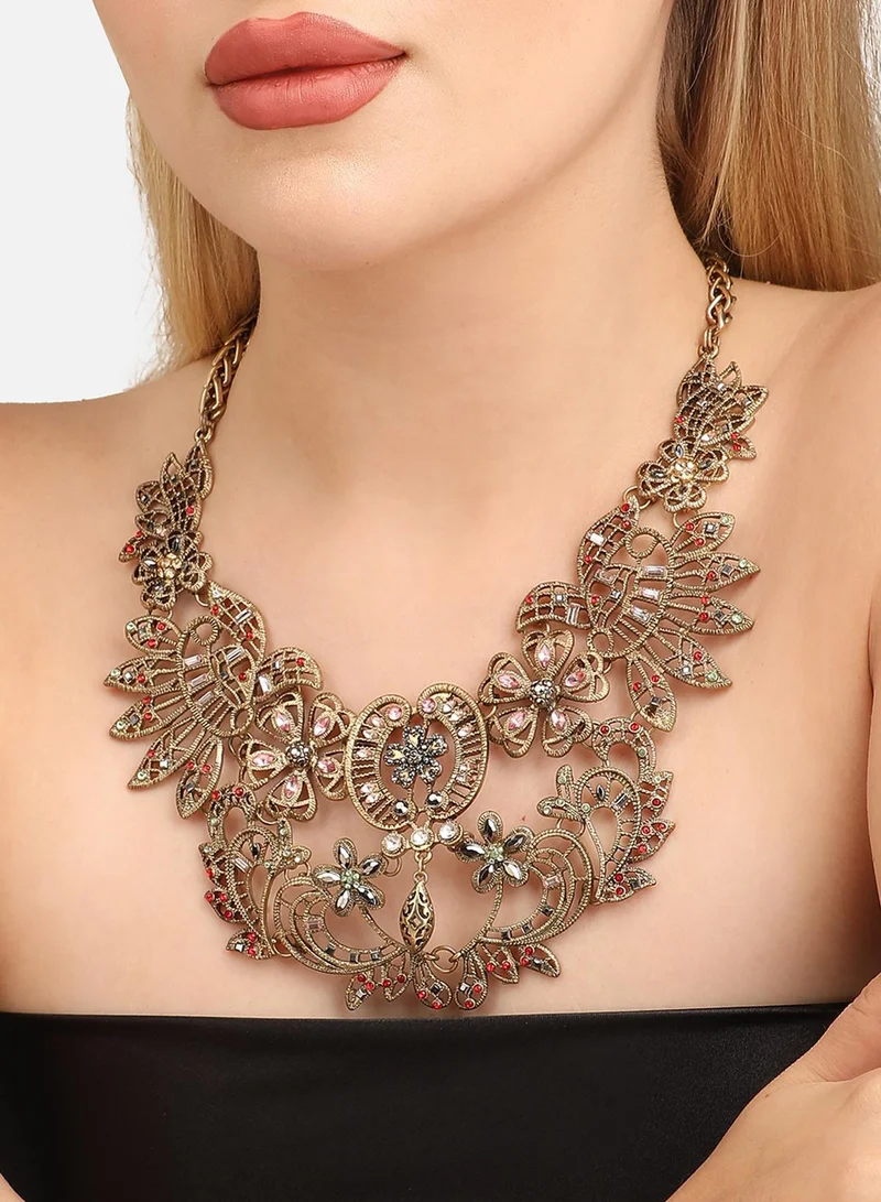 SOHI Designer Statement Stone Artificial Necklace Jewellery