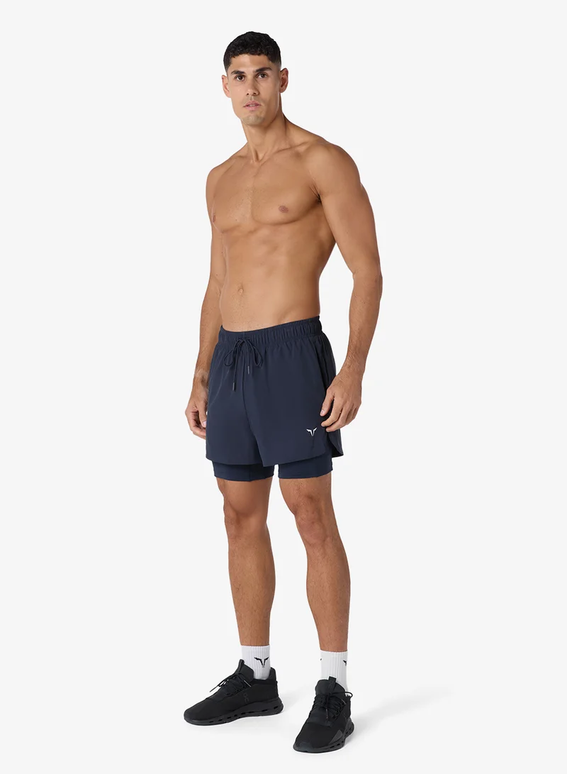 Squatwolf NAVY 5" 2In1 Limitless Shorts for Men | Best Price UAE