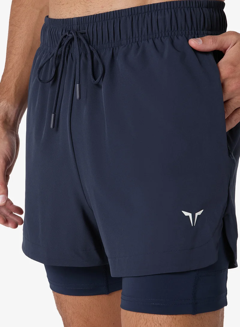 Squatwolf NAVY 5" 2In1 Limitless Shorts for Men | Best Price UAE