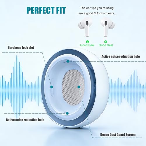 SIXFU 4 Sizes of Ear Tip Replacement Compatible with AirPod Pro and AirPods Pro 2 Ear Tips with Portable Storage Box & Cleaning Kit, Noise Reduction Hole & Dense Dust Guard Screen(XS/S/M/L)-White - Image 4