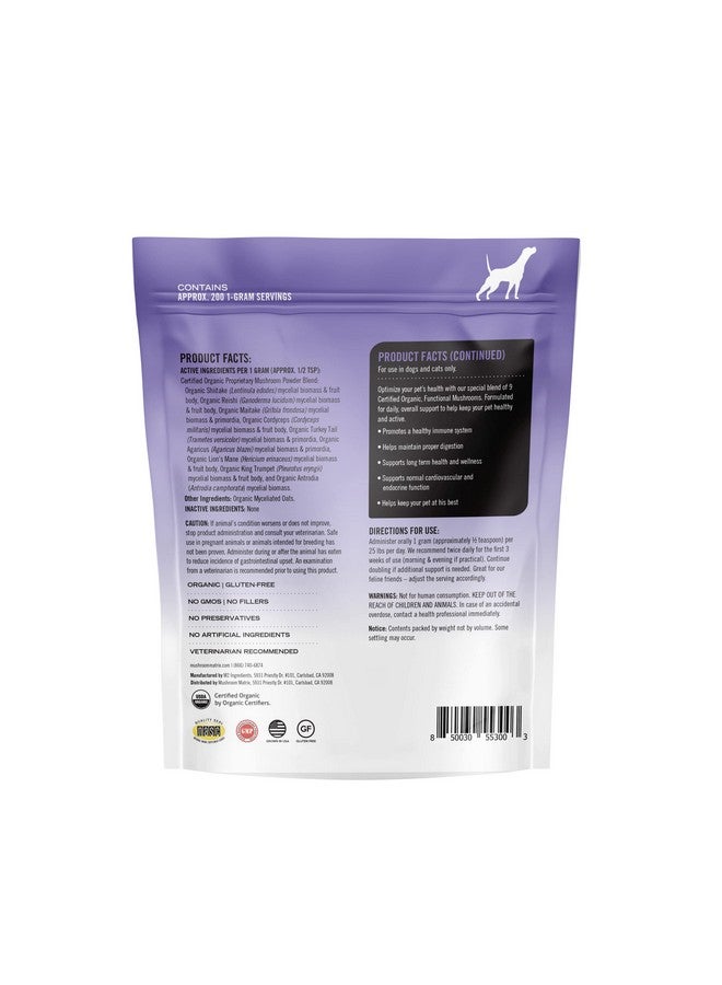 mushroom Matrix Om Mushroom Matrix Healthy Pet Mushroom Supplement, Supports Daily Functional Immune Support for Dogs & Cats, 200 Grams, 7.1 oz - Image 2