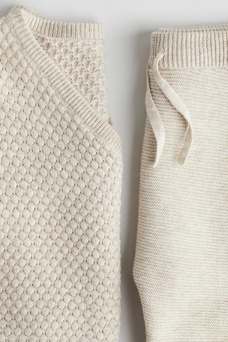 H&M 2-piece knitted cardigan and trousers set