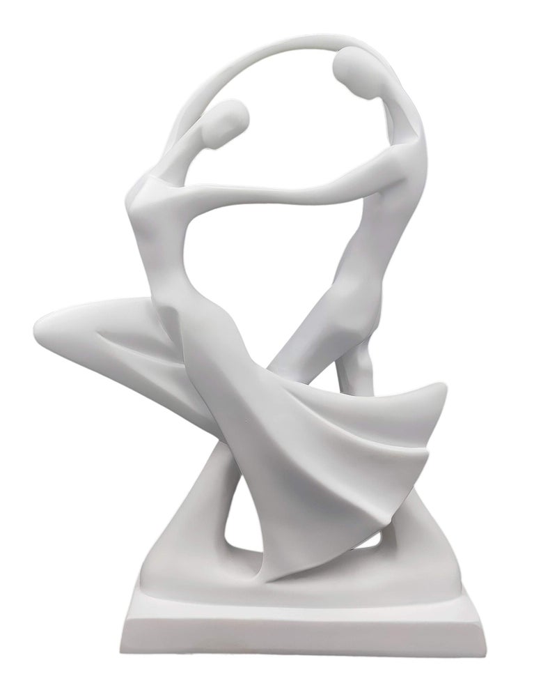 GTC® Polyresin Romantic Dancing Couple Sculpture Statue for Home & Office Decor (8103W, White, 19x6x30 cm) - Image 5