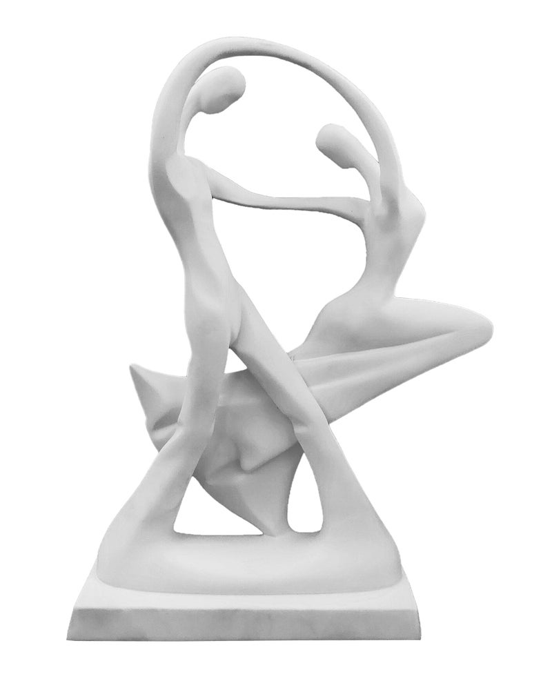 GTC® Polyresin Romantic Dancing Couple Sculpture Statue for Home & Office Decor (8103W, White, 19x6x30 cm) - Image 2