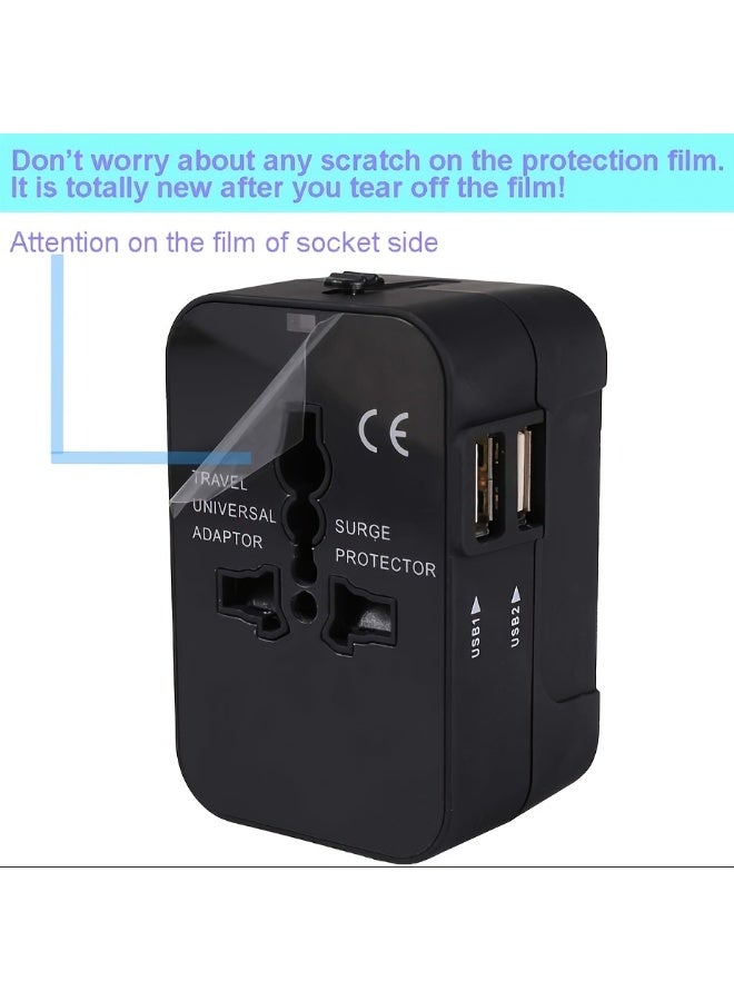 1pcs Worldwide Travel Adapter, Travel Adapter with 2 USB Charging PortsUniversal US/EU/UK/AU Plug, All In One Design, For iPhone, Samsung, Xiaomi, Android, Ipad, Car, etc, Cover More Than 150 Countries - Image 3
