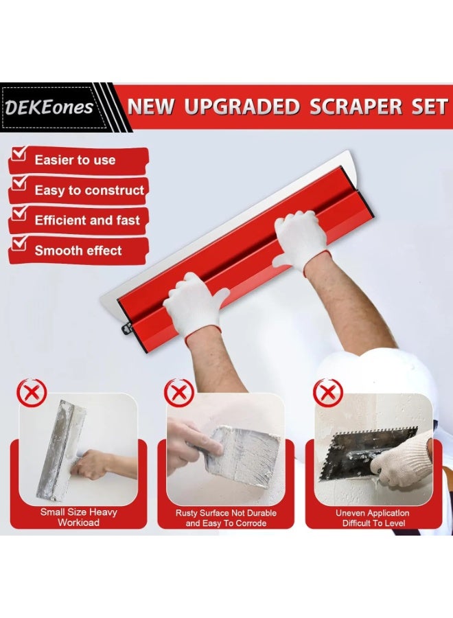2PCS Skimming Blade Set, Durable Plastering Drywall Finishing Tools, 25/40CM - Image 5