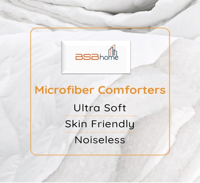 BSB HOME Summer Razzai All Season 220 GSM Ac Comforter Super Soft Fluffy Comforter (90" X 86" Inches/220Cm X 228Cm) - Double Bed Comforter|Silver & Maroon| Lightweight| Microfibre - Image 4