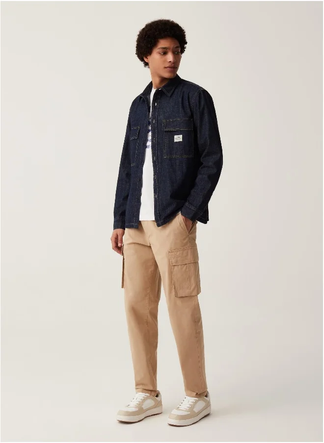 او في اس Ovs Grand&Hills Stretch Cotton Cargo Joggers