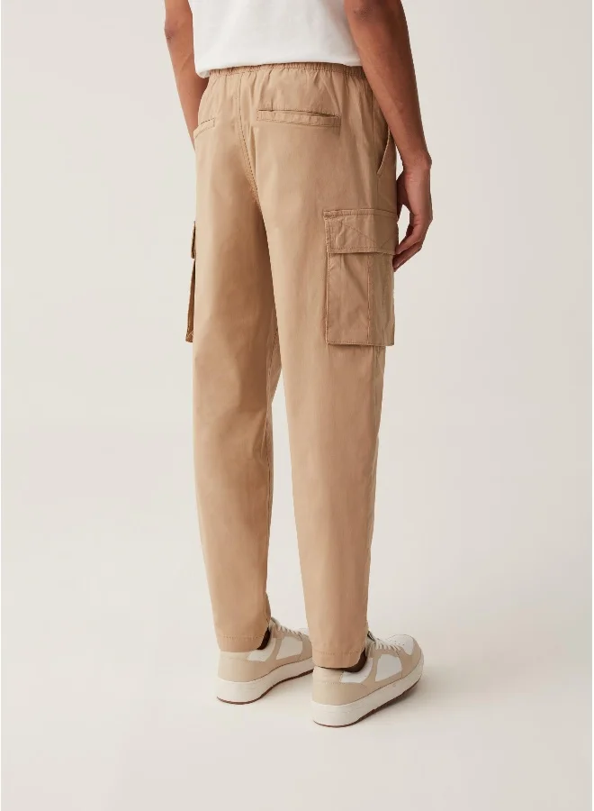 او في اس Ovs Grand&Hills Stretch Cotton Cargo Joggers