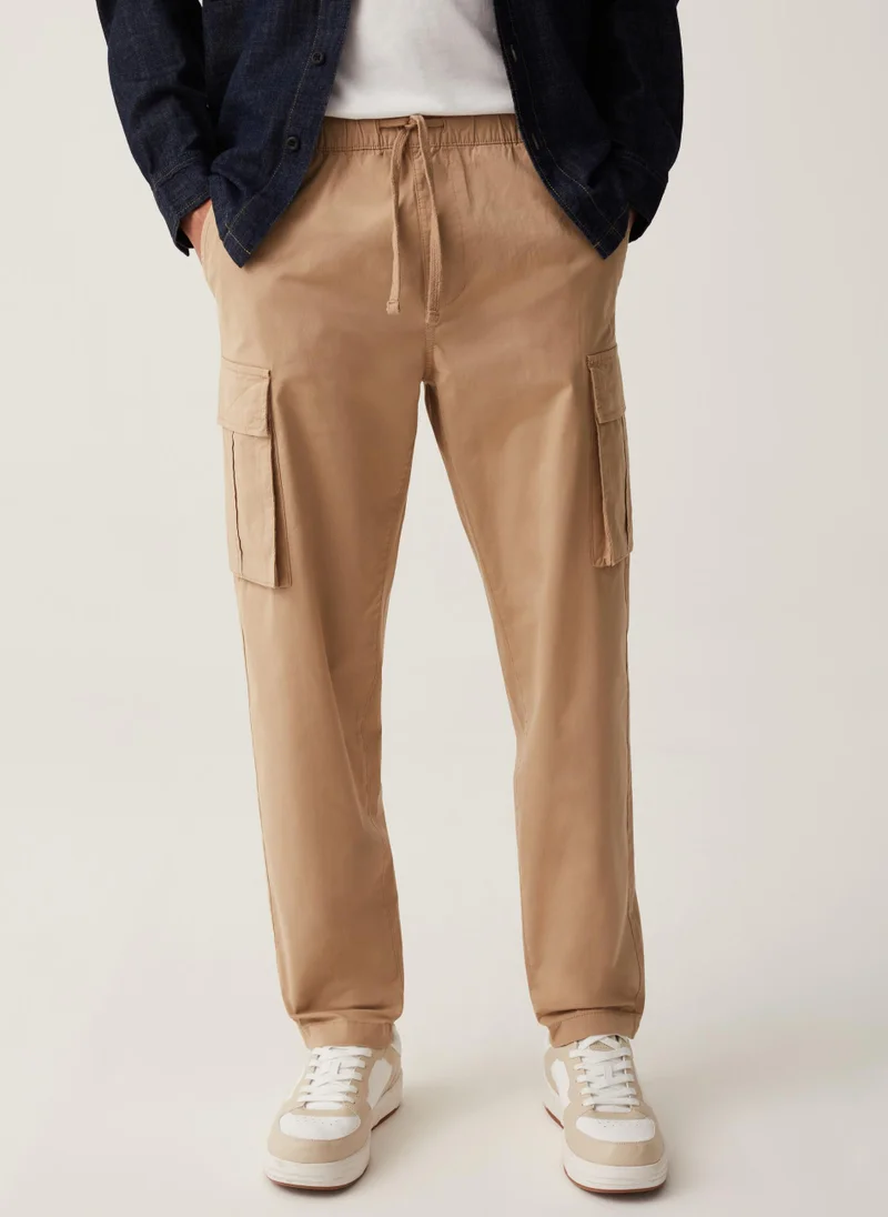 او في اس Ovs Grand&Hills Stretch Cotton Cargo Joggers