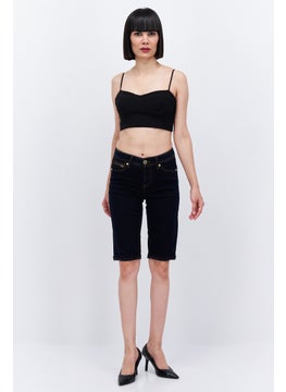 INC Women Plain Demin Short, Navy  - Image 4