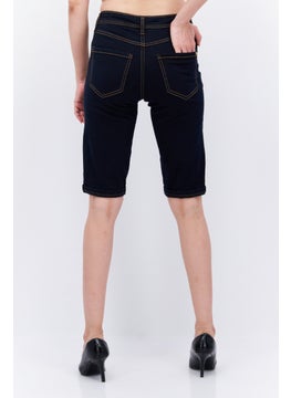 INC Women Plain Demin Short, Navy  - Image 3