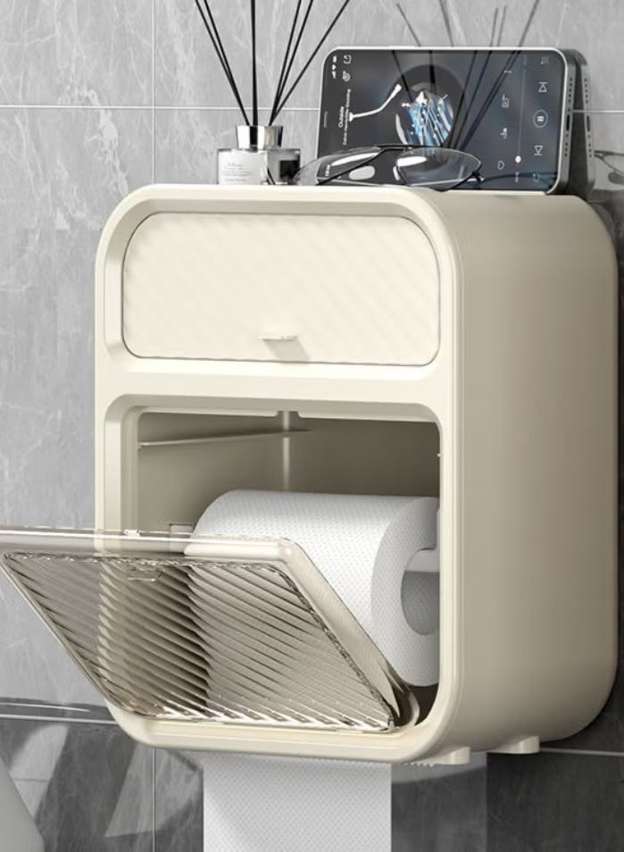 Raxoom Modern Waterproof Wall-Mounted Bathroom Tissue Box Stylish & Space-Saving Large - Image 5