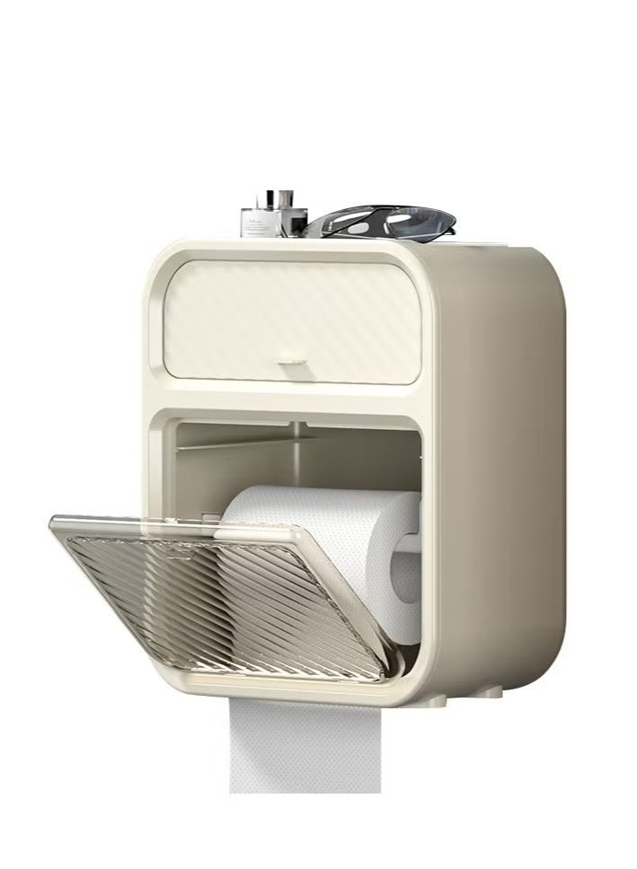 Raxoom Modern Waterproof Wall-Mounted Bathroom Tissue Box Stylish & Space-Saving Large - Image 2