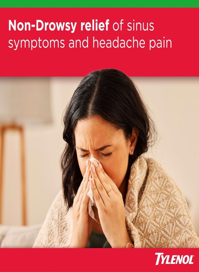 Tylenol Sinus Severe Daytime Caplets, Non-Drowsy, Pain Reliever, Pressure and Nasal Congestion Relief, Fever Reducer, Expectorant, Acetaminophen, Guaifenesin, Phenylephrine HCL, 24 Count - Image 3
