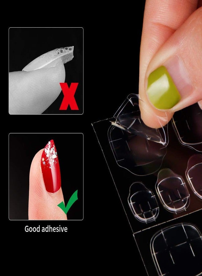 Ruby Face Rubyface 3 Sheets Double-Sided Nail Sticker for Press on Nails, Waterproof Breathable False Nail Tips | Jelly Glue Adhesive Tabs Super Sticky Fake Nail Glue Stickers for Manicure (3 Sheets - 72pcs) - Image 3