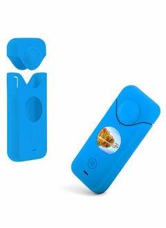 Y&D Panoramic Action Camera Cover Dustproof Waterproof Scratch Resistant Silicone Case for Insta360 One X2 (Blue)  - Image 1