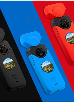 Y&D Panoramic Action Camera Cover Dustproof Waterproof Scratch Resistant Silicone Case for Insta360 One X2 (Blue)  - Image 4