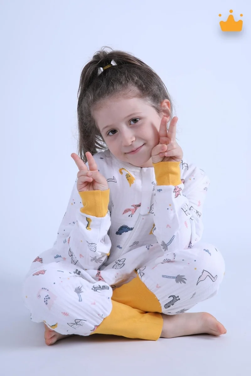 بيجيسا 2-8 Years 1 Tog 4 Layer Muslin Kids Sleeping Bag Unisex Long Sleeve Sleeping Bag