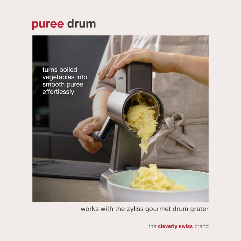 Zyliss E900058 Puree Drum Blade, Stainless Steel, Mashing, Puree, for Use with Zyliss Rotary Cheese Grater, 5 Year Guarantee - Image 5
