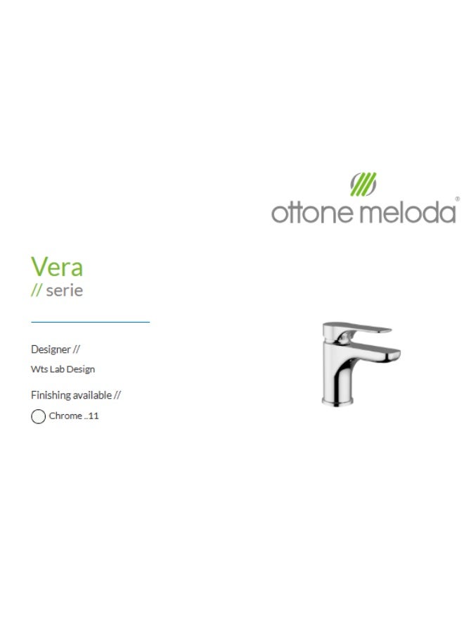 ottone meloda VERA Wash basin mixer with pop up waste ITALY - Image 1