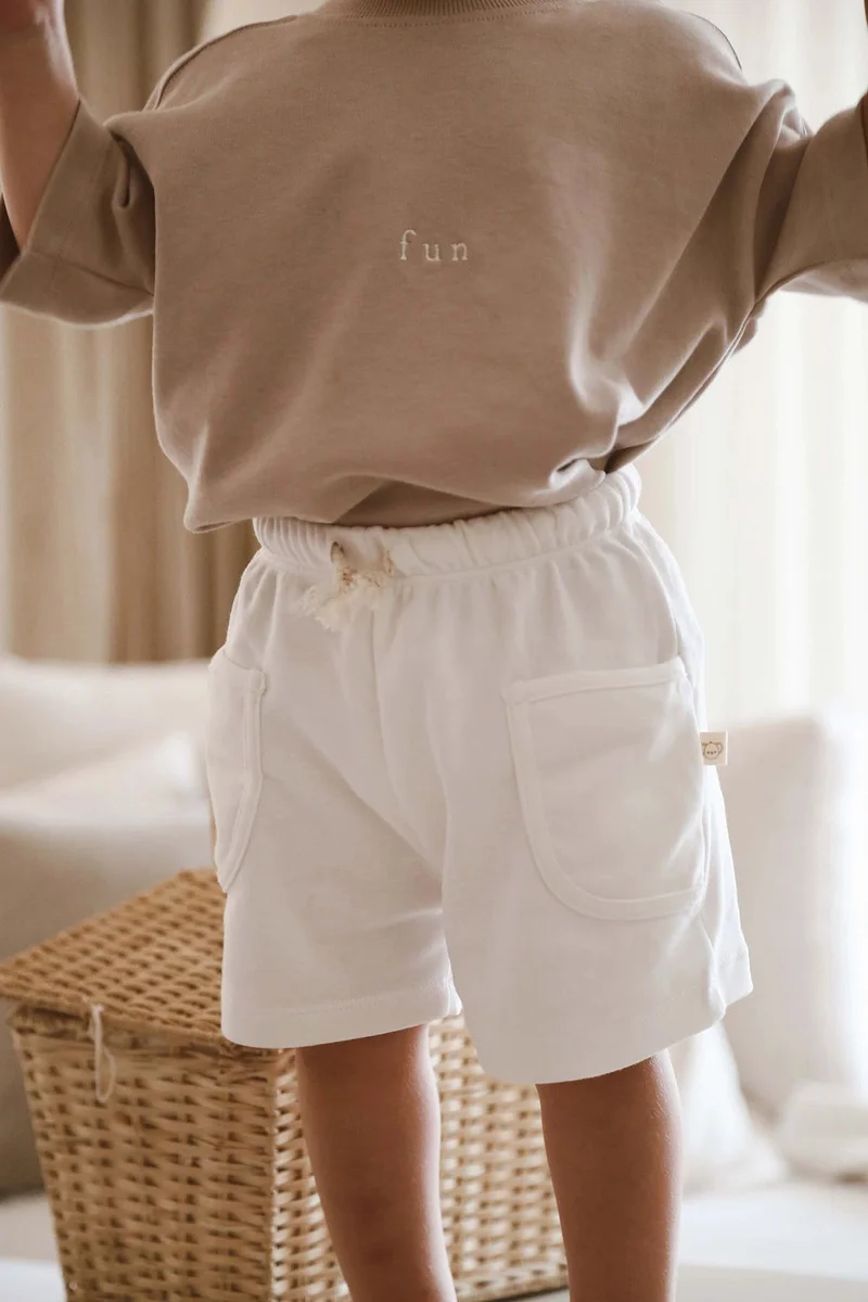 Ohlala Koala Basic Off-White Shorts
