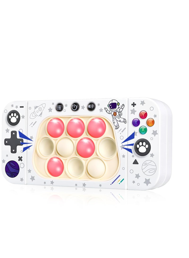 SYOSI ألعاب بايجين البصرية للأطفال والبالغين، ألعاب حسية إلكترونية مضيئة للتسلية أثناء السفر، لعبة محمولة بفقاعات، هدايا عيد ميلاد للفتيات والفتيان من عمر 8 9 10-12-18 سنة (أبيض) - Image 1