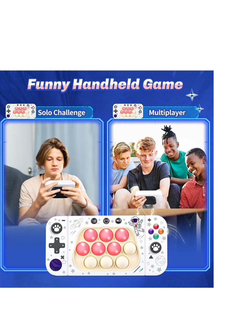 SYOSI ألعاب بايجين البصرية للأطفال والبالغين، ألعاب حسية إلكترونية مضيئة للتسلية أثناء السفر، لعبة محمولة بفقاعات، هدايا عيد ميلاد للفتيات والفتيان من عمر 8 9 10-12-18 سنة (أبيض) - Image 2