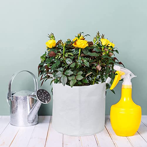 ecofynd 8 inches Non Woven Fabric Pots Grow Bags | Heavy Duty Thickened Fabric Vessel for Indoor & Outdoor, Garden, Office, Balcony (Pack of 5, White) - Image 5