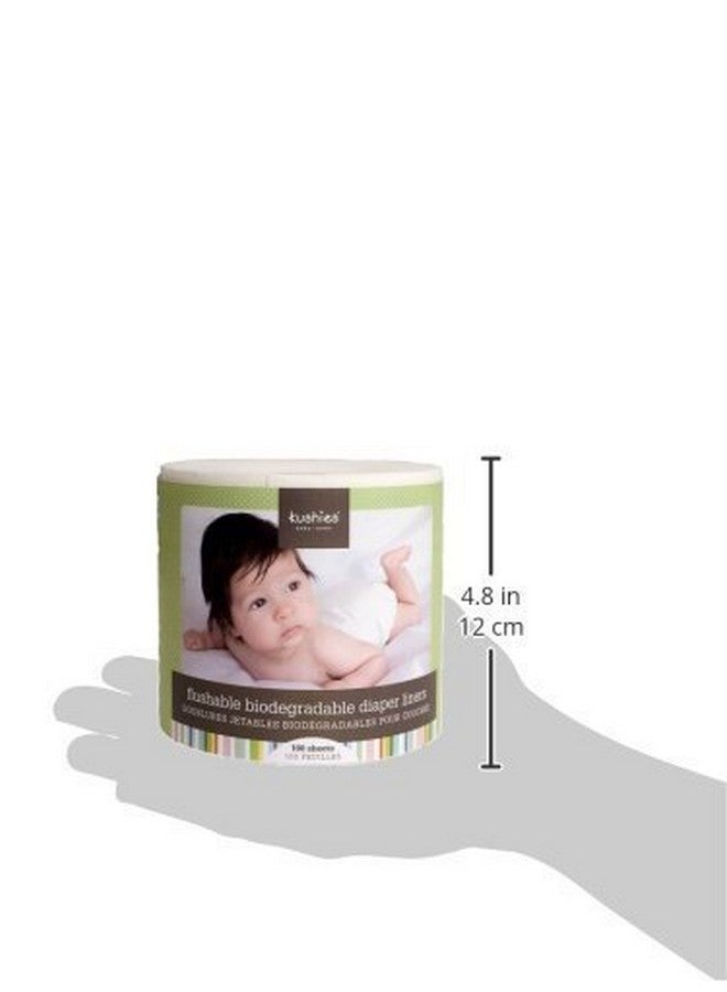 Kushies 100 Sheets, Flushable & Fully Biodegradable Diaper Liners - Image 3