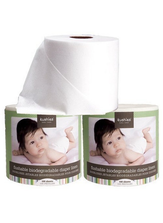 Kushies 100 Sheets, Flushable & Fully Biodegradable Diaper Liners - Image 2