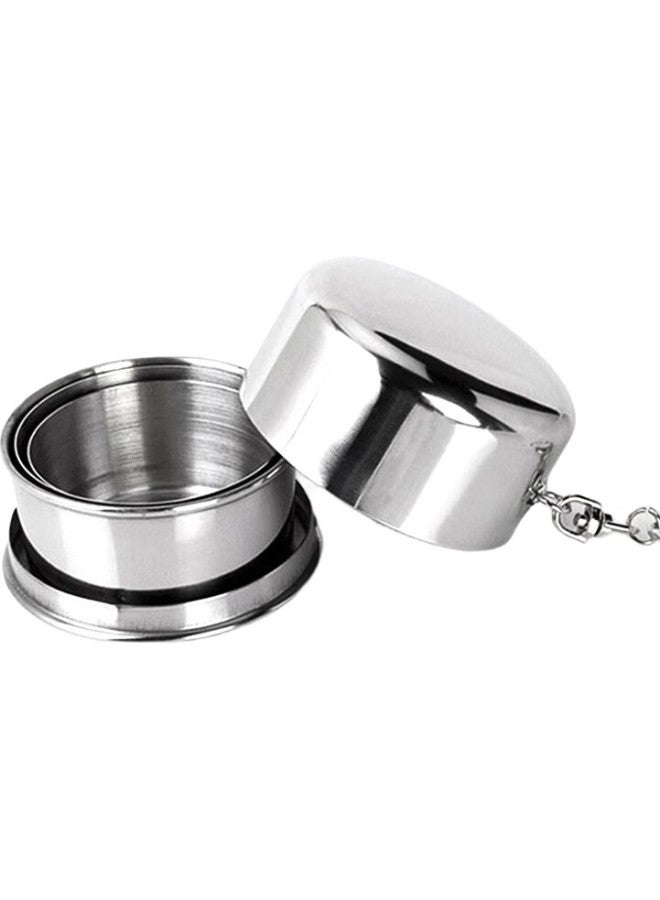 JAJALIN Stainless Steel Folding Cup/Telescopic Cup/Travel Cup/Water Cup/Wine Cup, Large Four-Section Cup - Image 3