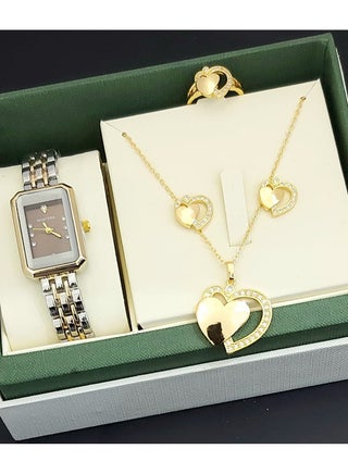A set of an analog watch and a set consisting of a necklace, earring and a ring for women - pzsku/Z4E0FAEBA87A7EC4A9FEFZ/45/_/1674986064/f3e2d494-ef53-4c86-ae5a-6bf5c9443d66