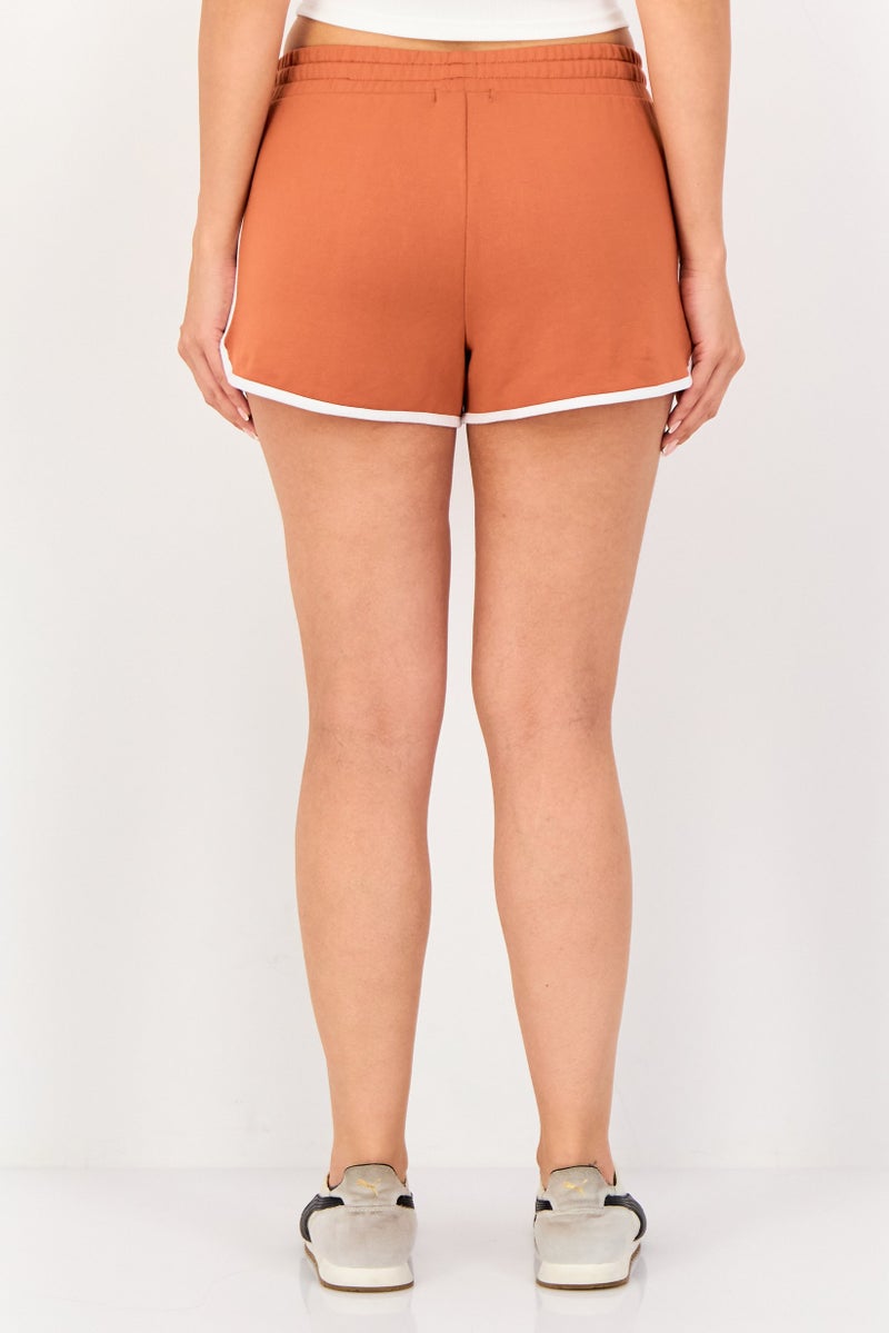 FOREVER 21 شورتات أساسية بشعار العلامة التجارية للنساء، بني - Image 2