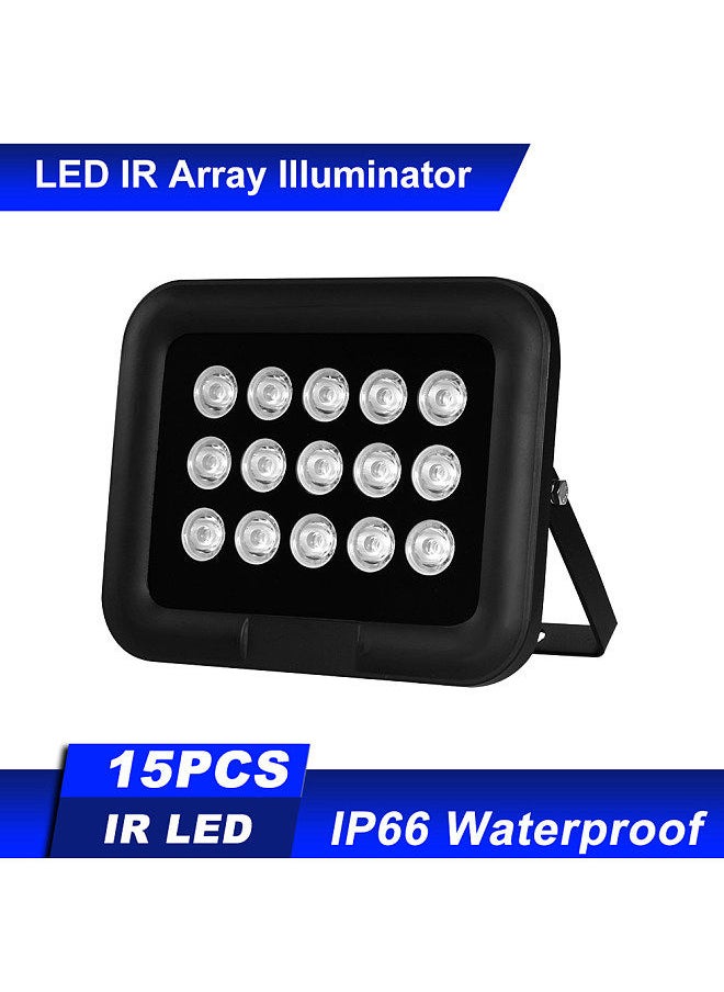 Generic - Infrared Illuminator 15pcs Array IR LEDS IR Illuminator Night Vision Wide Angle Long Range Outdoor Waterproof for CCTV Security Camera - Image 1