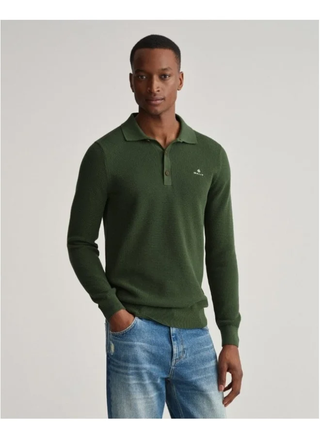 غانت Gant Cotton Pique Polo Sweater