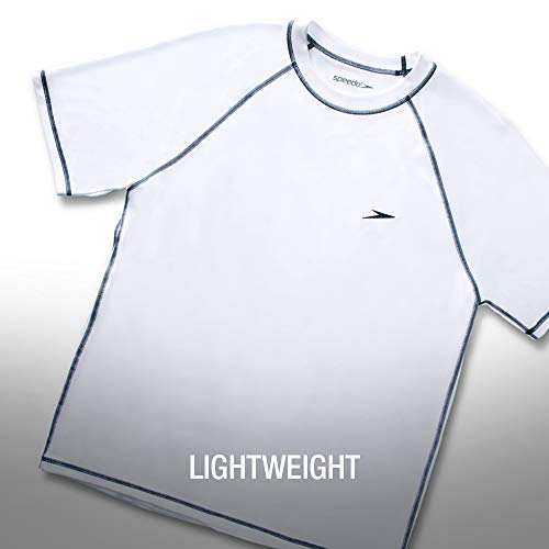 Speedo Men's Uv Swim Shirt Short Sleeve Loose Fit Easy Tee, New Navy, Uv Swim Shirt Short Sleeve Loose Fit Easy Tee - Image 3