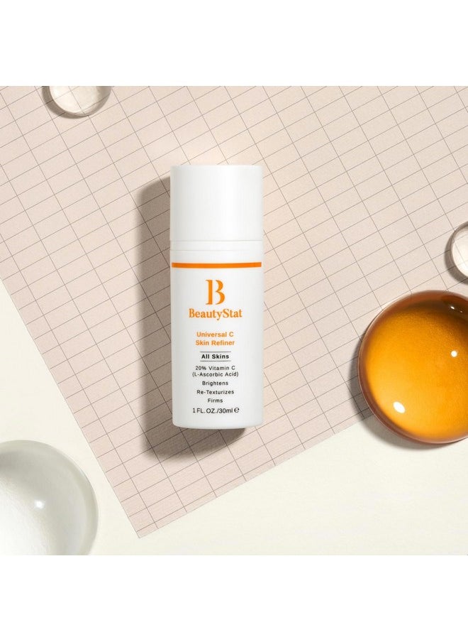 BeautyStat - BeautyStat Universal C Refiner - Made in the USA - 20% Pure Vitamin C Serum For Face - Clinically Tested to Decrease the Look of Fine Lines and Wrinkles and Improve Firm Skin Tones - 1oz, 30ml - Image 1