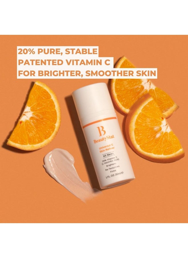 BeautyStat - BeautyStat Universal C Refiner - Made in the USA - 20% Pure Vitamin C Serum For Face - Clinically Tested to Decrease the Look of Fine Lines and Wrinkles and Improve Firm Skin Tones - 1oz, 30ml - Image 1