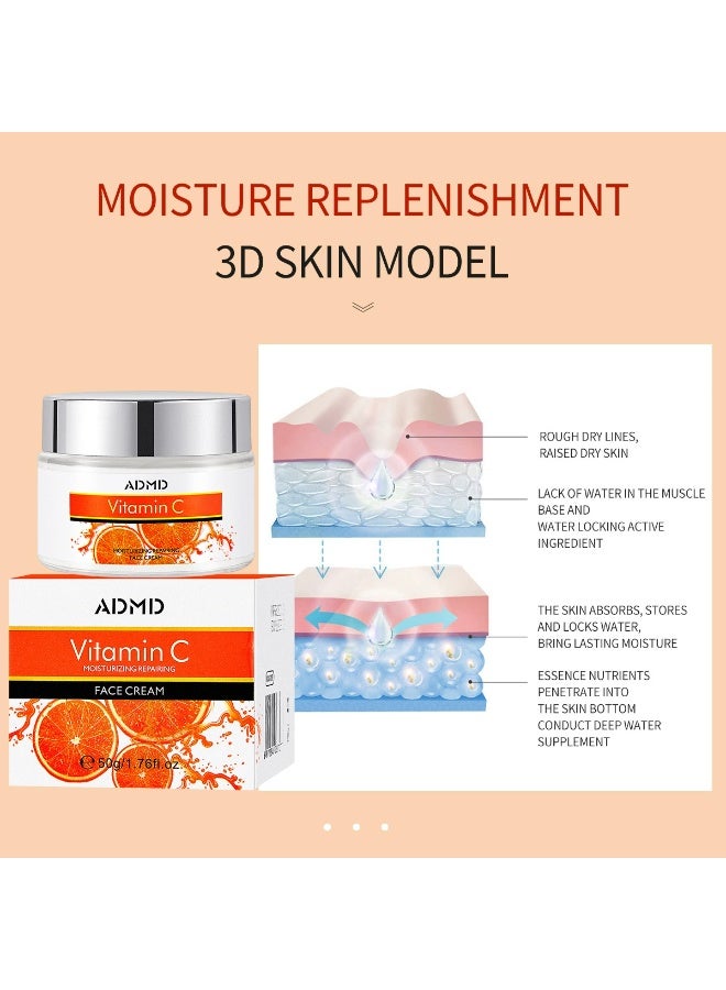 ADMD Vitamin C Moisturising Cream Hydrating Skin Cream 50ML - Image 4
