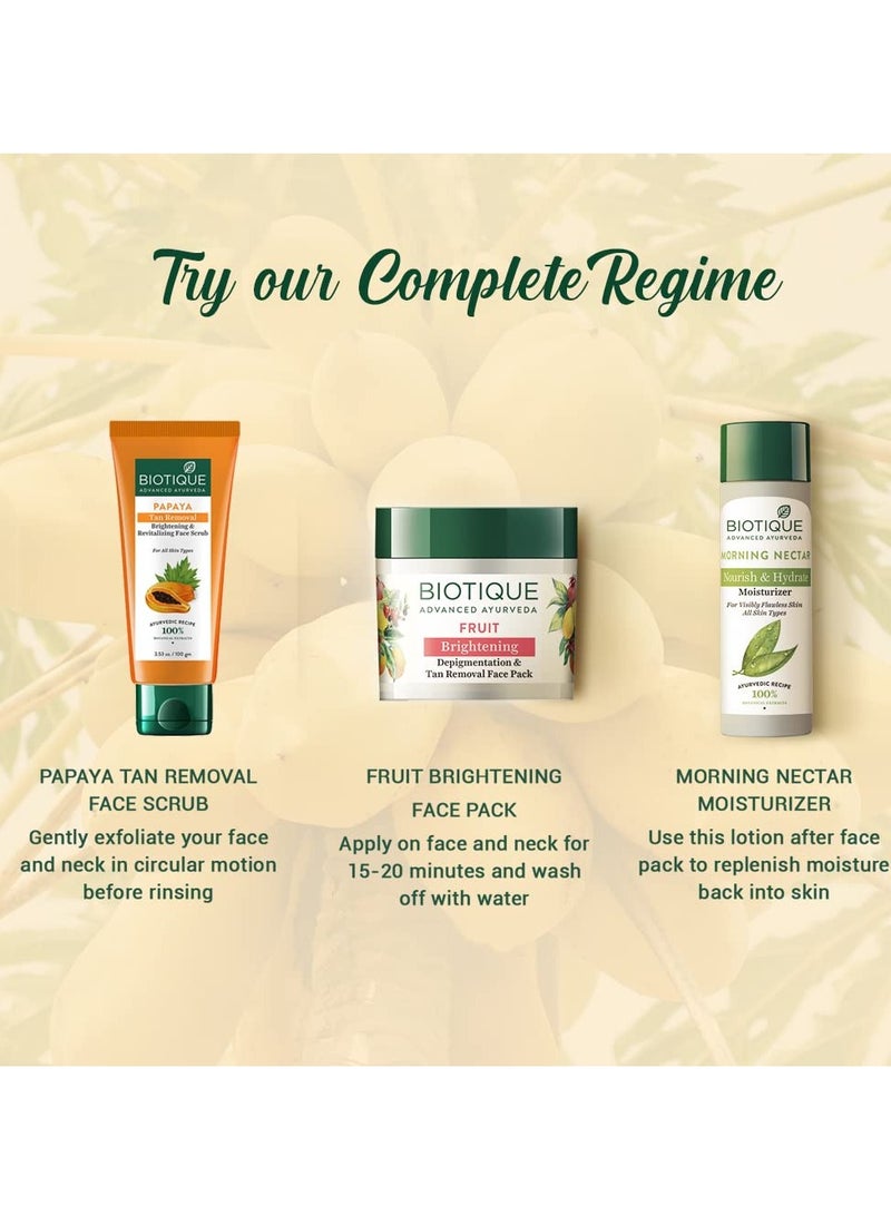 Biotique Papaya Tan Removal Brightening & Revitalizing Face Scrub | Gentle Exfoliation | Smooth and Clear Complexation | 100% Botanical Extracts| Suitable for All Skin Types | 100g - Image 5