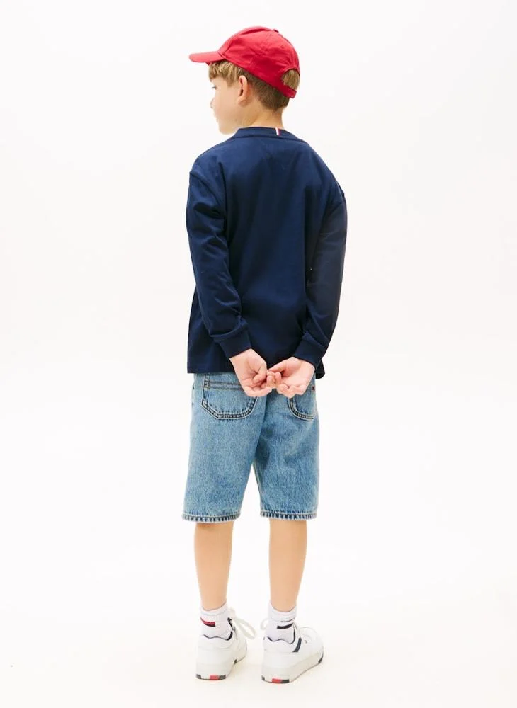 TOMMY HILFIGER Kids Essential Crew Neck Long Sleeve T-Shirt