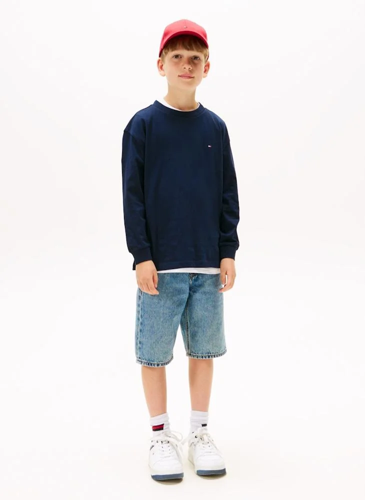TOMMY HILFIGER Kids Essential Crew Neck Long Sleeve T-Shirt
