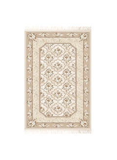 In-House Soft Velvet Turkish Rectangular Door & Bath Mat - Brown - 60x40 cm  - Image 4