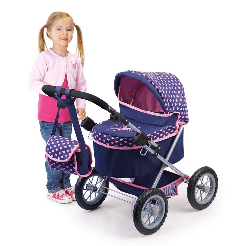 Bayer Design Baby Doll Trendy Pram Blue, Pink - Image 2