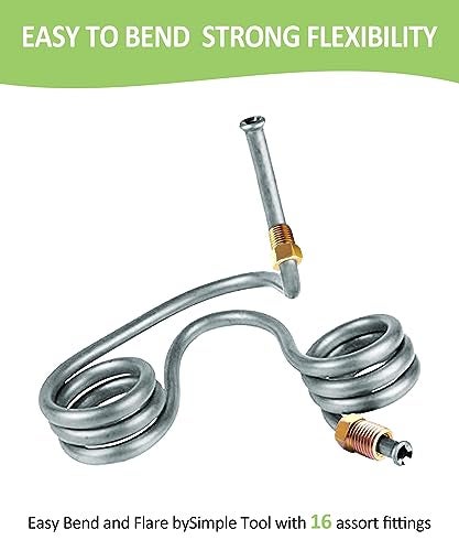 RACOONA 25Ft 316 Brake Line Tubing KitCopper Nickel Brake LineCar Accessories Flexible Copper Coated Alloy Brake Line Tubing Coil with 16 FittingsFits Hydraulic Braking Systems etc Silver - Image 5
