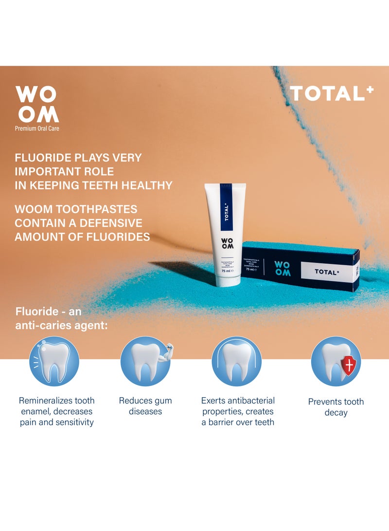 ووؤوم معجون أسنان توتال كومبلكس للعناية الشاملة من وووم، جودة الاتحاد الأوروبي الممتازة، 75 مل - Image 5