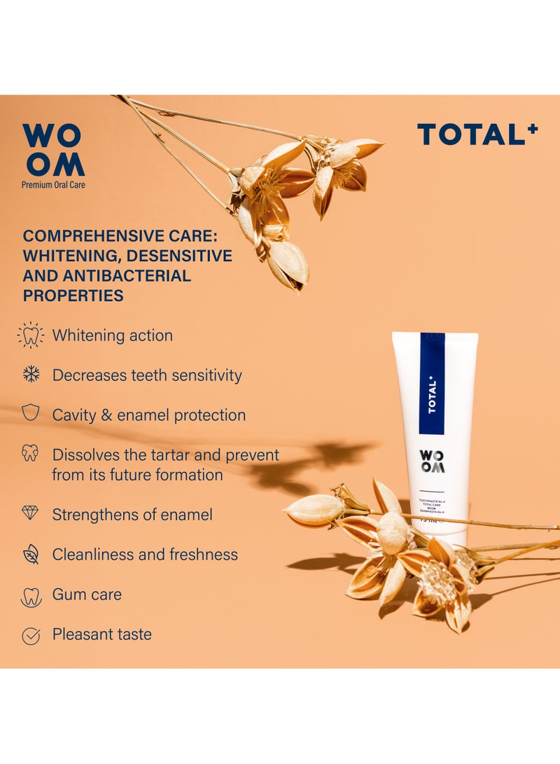 ووؤوم معجون أسنان توتال كومبلكس للعناية الشاملة من وووم، جودة الاتحاد الأوروبي الممتازة، 75 مل - Image 3